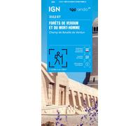 Carte de randonnée IGN TOP 25 n° 3112 ET - Forêts de Verdun et du Mort-Homme, Champ de bataille de Verdun