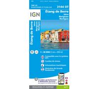 Carte de randonnée IGN TOP 25 n° 3144 OT - Étang de Berre, Istres, Marignane, Martigues