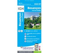 Carte de randonnée IGN TOP 25 n° 3323 ET - Besançon, Forêt de Chailluz