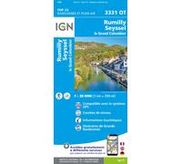 Carte de randonnée IGN TOP 25 n° 3331 OT - Rumilly, Seyssel (Alpes)