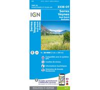 Carte de randonnée IGN TOP 25 n° 3338 OT - Serres, Veynes & Haut Buëch (Alpes)