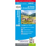 Carte de randonnée IGN TOP 25 n° 3430 ETR (résistante) - La Clusaz & Grand-Bornand (Alpes)