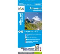 Carte de randonnée IGN TOP 25 n° 3433 OT - Allevard, Massif de Belledonne Nord (Alpes)