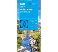 Carte de randonnée IGN TOP 25 n° 3437 ET - Orcières-Merlette (Parc national des Ecrins)