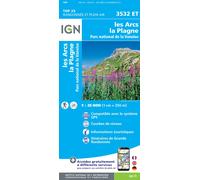 Carte de randonnée IGN TOP 25 n° 3532 ET - Les Arcs & La Plagne (PN de la Vanoise)