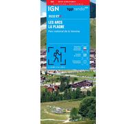 Carte de randonnée IGN TOP 25 n° 3532 ETR (résistante) - Les Arcs & La Plagne, PN de la Vanoise, Alpes)