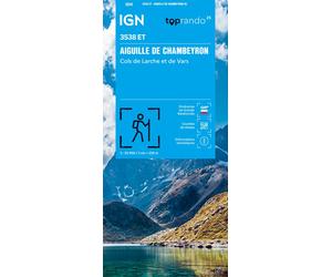 Carte de randonnée IGN TOP 25 n° 3538 ET - Aiguille de Chambeyron, Cols de Larche et de Vars