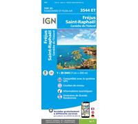 Carte de randonnée IGN TOP 25 n° 3544 ET - Fréjus, St-Raphaël, Corniche de l'Esterel