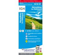 Carte de randonnée IGN TOP 25 n° 3618 OTR (Résistante) - Gérardmer, Le Hohneck, La Bresse