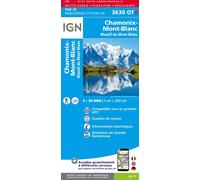 Carte de randonnée IGN TOP 25 n° 3630 OTR (résistante) - Chamonix-Mont-Blanc & Massif du Mont Blanc