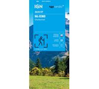 Carte de randonnée IGN TOP 25 n° 3634 OT - Val Cenis & Charbonnel (Alpes)
