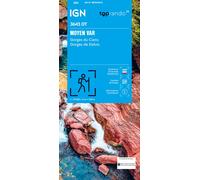 Carte de randonnée IGN TOP 25 n° 3641 OT - Moyen Var, Gorges du Cians, Gorges de Daluis