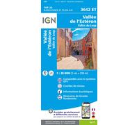Carte de randonnée IGN TOP 25 n° 3642 ET - Vallée de l'Estéron & Vallée du Loup