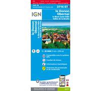 Carte de randonnée IGN TOP 25 n° 3716 ETR (Résistante) - Le Donon, Obernai, Mont Sainte-Odile, Vallée de la Bruche