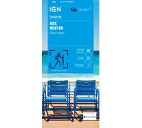 Carte de randonnée IGN TOP 25 n° 3742 OT - Nice, Menton (Côte d'Azur)