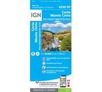 Carte de randonnée IGN TOP 25 n° 4250 OT - Corte, Monte Cinto, PNR de Corse