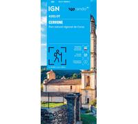 Carte de randonnée IGN TOP 25 n° 4351 OT - Cervione (Corse)