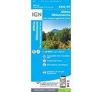 Carte de randonnée IGN TOP 25 n° 4352 OT - Aléria, Ghisonaccia (PNR de Corse)