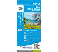 Carte de randonnée IGN TOP 25 n° 4411 MT - Mayotte Sud (archipel des Comores), Sada, Mlima Bénara, Mlima ChounguiI