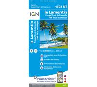 Carte de randonnée IGN TOP 25 n° 4502 MT - Martinique Centre : Le Lamentin, Presqu'île de la Caravelle