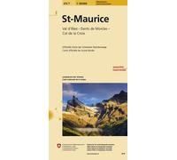 Carte de randonnée imperméable n° 272T - St-Maurice (Suisse) | Swisstopo - Excursions au 1/50 000
