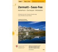 Carte de randonnée imperméable n° 3306T - Zermatt, Saas-Fee | Swisstopo - 1/33 333
