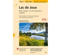 Carte de randonnée imperméable n° 3316T - Lac de Joux (Suisse) | Swisstopo - 1/33 333