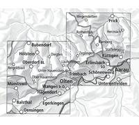 Carte de randonnée imperméable n° 3325T - Hauenstein, Belchenflue (Suisse) | Swisstopo - 1/33 333