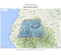 Carte de randonnée - Lake District Nord XT25 | Harvey Maps - Superwalker maps