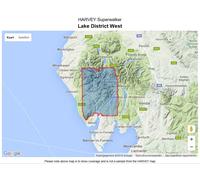 Carte de randonnée - Lake District Ouest XT25 | Harvey Maps - Superwalker maps