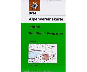 Carte de randonnée n° 0/14 - Inylchec, Tien Shan (Kirghizstan)