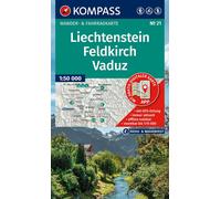 Carte de randonnée n° 021 - Liechstenstein, Feldkirch, Vaduz (Autriche) | Kompass