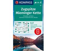 Carte de randonnée n° 025 - Zugspitze Mieminger Kett (Autriche) | Kompass
