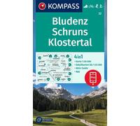 Carte de randonnée n° 032 - Bludenz, Schruns-Klostertal + Aktiv Guide (Autriche) | Kompass