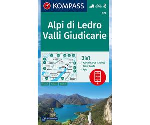 Carte de randonnée n° 071 - Alpi di Ledro, Valli Giudicarie + Aktiv Guide (Italie) | Kompass