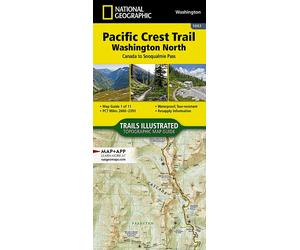 Carte de randonnée n° 1002 - Pacific Crest Trail : du Canada à Snoqualmie (Washington) | National Geographic