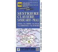 Carte de randonnée n° 105 - Sestriere, Claviere, Prali, Val Chisone, Val di Susa, Val Germanasca, Valle del Thuras | Istituto Geografico Centrale