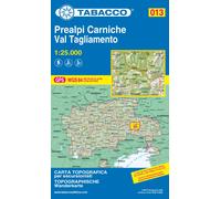 Carte de randonnée n° 13 - Vallée du Tagliamento, Préalpes carniques | Tabacco