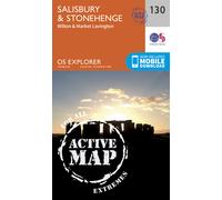 Carte de randonnée n° 130 - Salisbury, Stonehenge (Grande Bretagne) | Ordnance Survey - Explorer - Plastifiée