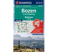 Carte de randonnée n° 154 - Bolzano & environs + Aktiv Guide (Italie) | Kompass