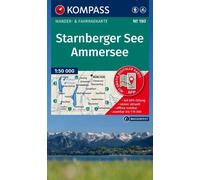 Carte de randonnée n° 180 - Lac de Starnberg, Lac Ammer (Bavière) | Kompass