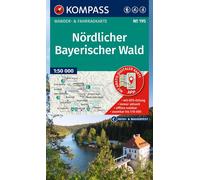 Carte de randonnée n° 195 - Forêt de Bavière Nord / Bayerischer Wald Nördlicher (Allemagne) | Kompass