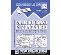 Carte de randonnée n° 2 - Valli di Lanzo e Moncenisio | Istituto Geografico Centrale - 1/50 000