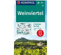 Carte de randonnée n° 204 - Weinviertel 2-Set + Naturführer (Autriche) | Kompass
