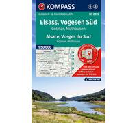 Carte de randonnée n° 2222 - Alsace, Vosges du Sud (Colmar, Mulhouse) | Kompass