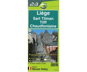 Carte de randonnée n° 23 - Liège, Sart, Tilman, Tilff, Chaudfontaine | Mini Planet
