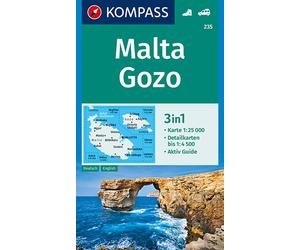 Carte de randonnée n° 235 - Malte & Gozo | Kompass