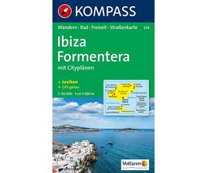Carte de randonnée n° 239 - Ibiza & Formentera | Kompass