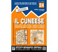 Carte de randonnée n° 24 - Il Cuneese | Istituto Geografico Centrale