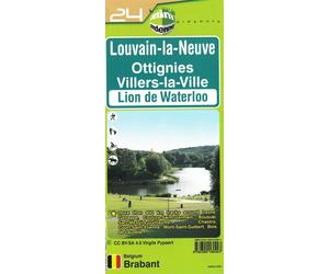 Carte de randonnée n° 24 - Louvain-la-Neuve, Ottignies, Villers-la-Ville, Lion de Waterloo | Mini Planet